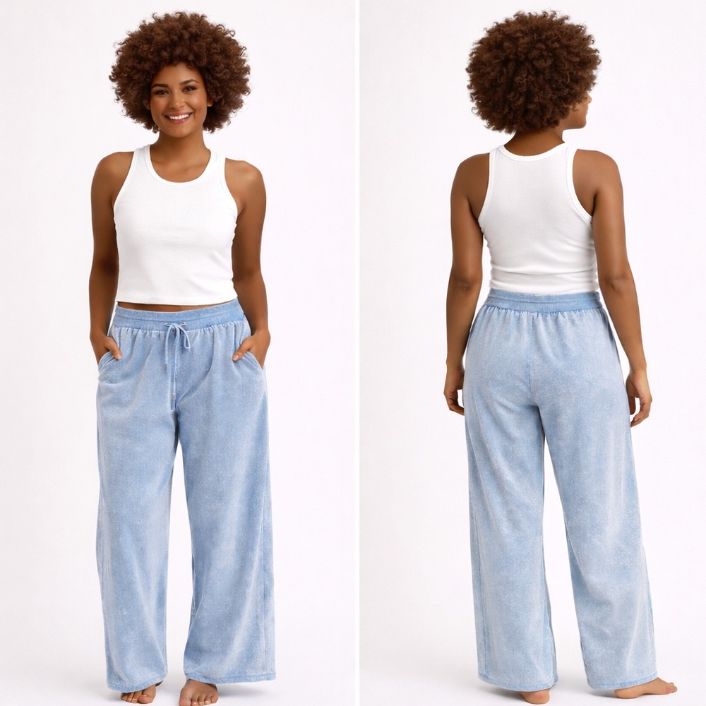 PINK ROSE Lounge Pants Soft Knit Relaxed Fit Women’s Large NWT